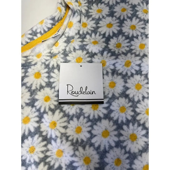 Roudelain Womens L White/Gray Daisy Print Sleep-set NEW - Picture 11 of 16